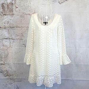 Alison Andrews lace midi dress in summer white Women's Size S